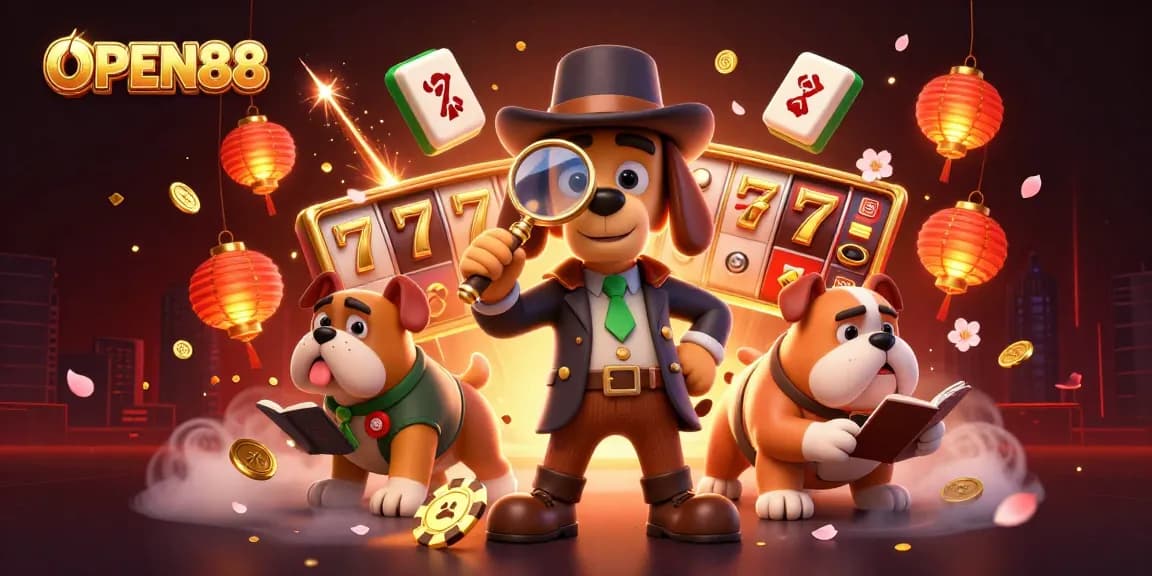 OPEN88 players examining clues to jackpot treasures during a vibrant casino adventure.