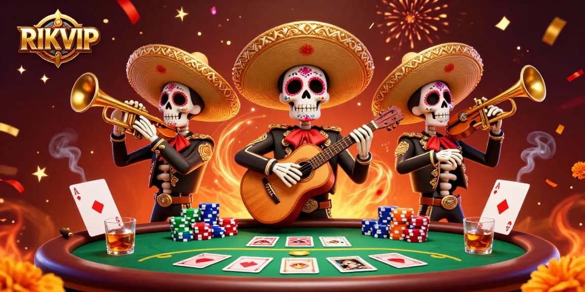 Engage in thrilling card games at RIKVIP with vibrant characters and dynamic poker elements.