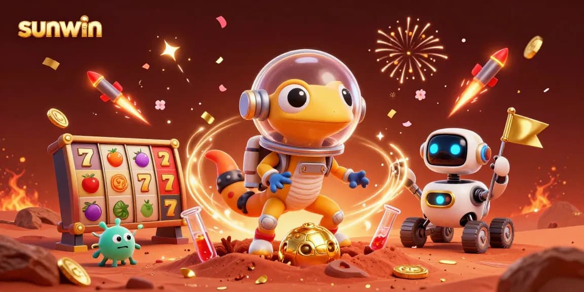 Join the excitement at sunwin as the Martian gecko uncovers a hidden golden casino on Mars!