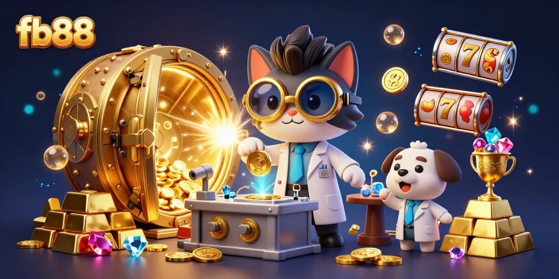 Play at fb88 with vibrant casino scene showcasing rich treasures and dynamic gaming elements.