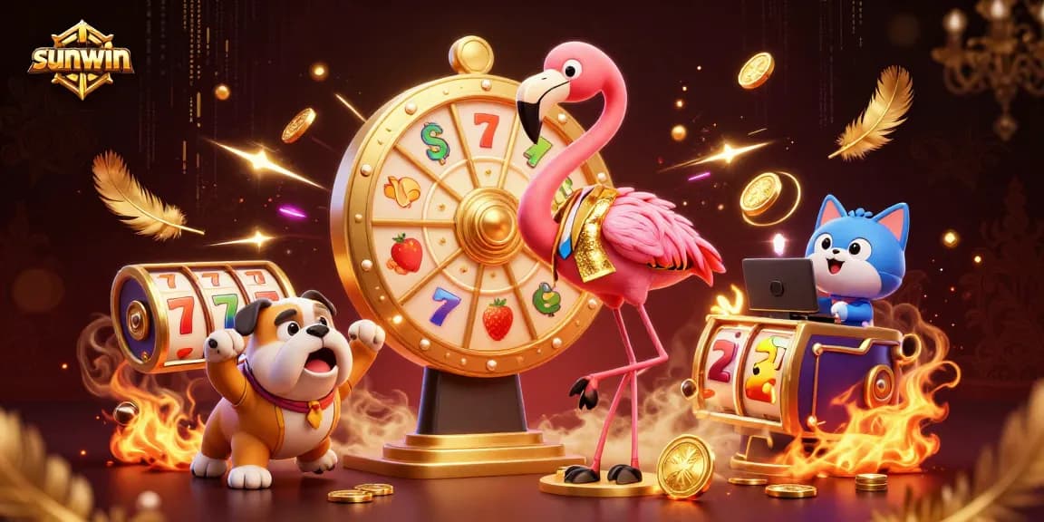 Experience excitement with sunwin prize wheel spin featuring vibrant characters and dynamic casino elements.