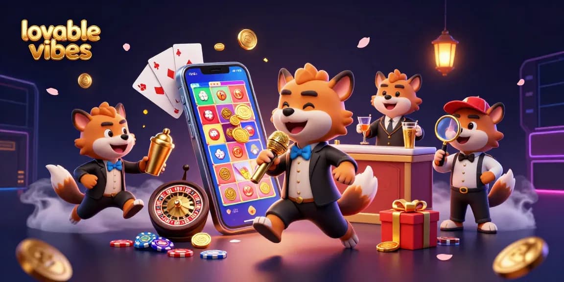 Experience playful hyenas in a vibrant casino setting, showcasing lovablevibes with exciting slot games.