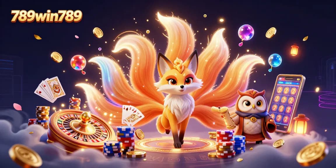 Experience thrilling gameplay at 789win789, where vibrant spirit characters interact amidst casino excitement.