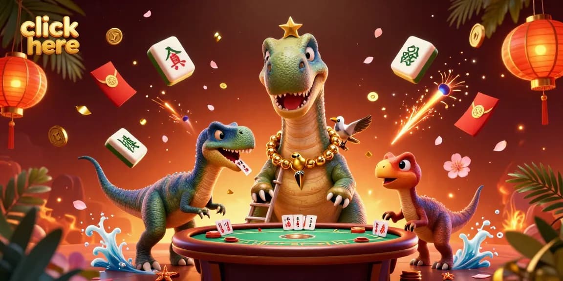Engage with dynamic casino action featuring a colorful brontosaurus and clever raptor in a thrilling betting scene - click here.