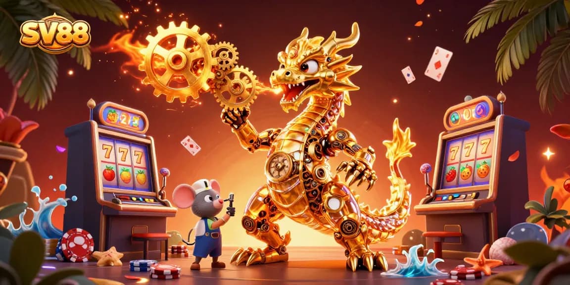 Experience thrilling gameplay at SV88 with lively slot machines and golden dragon adventure.