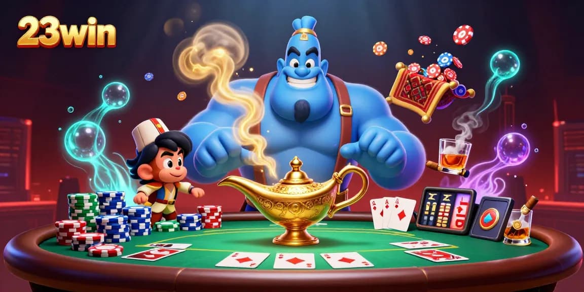 Experience thrilling 23win casino gaming with daring characters and vibrant chip action!
