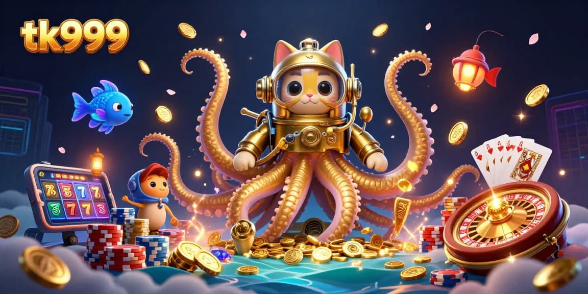 Experience top-tier gambling excitement with tk999 featuring a vibrant scene of thrilling casino elements