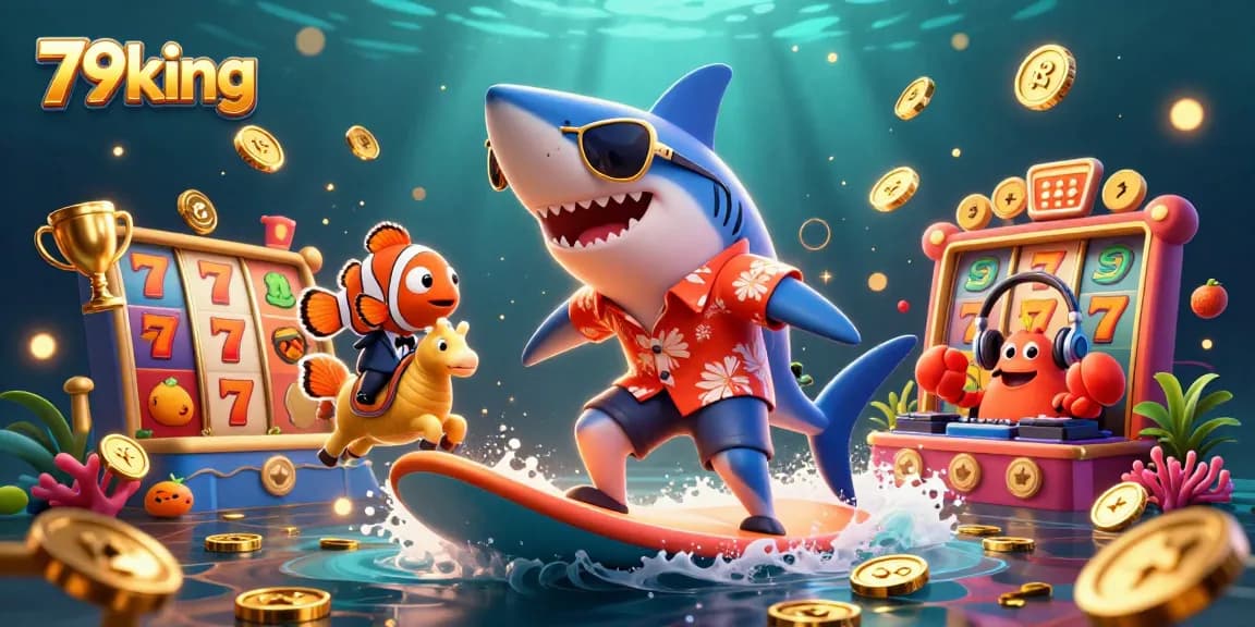 Experience winning moments with 79king's vibrant 3D casino adventure featuring exciting game characters.