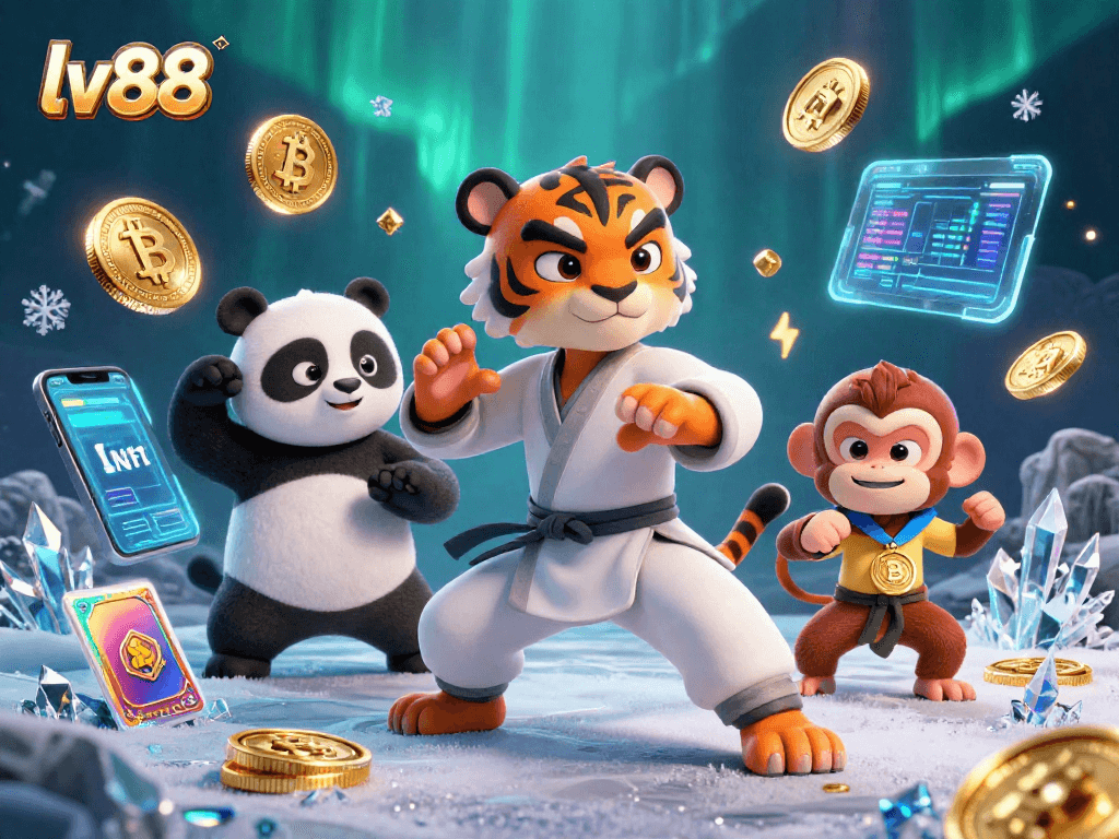 Engage with lv88's vibrant casino adventure featuring a kung fu master and his disciples in 3D action.