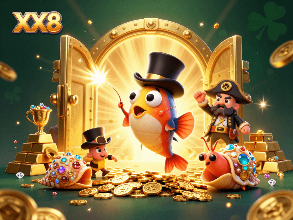 Experience the thrill of winning gold coins with XX8 in a vibrant underwater casino adventure!