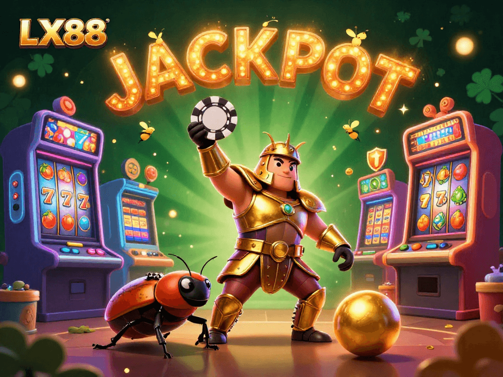 Experience the thrill of winning at LX88 with cartoon heroes celebrating jackpot victories.