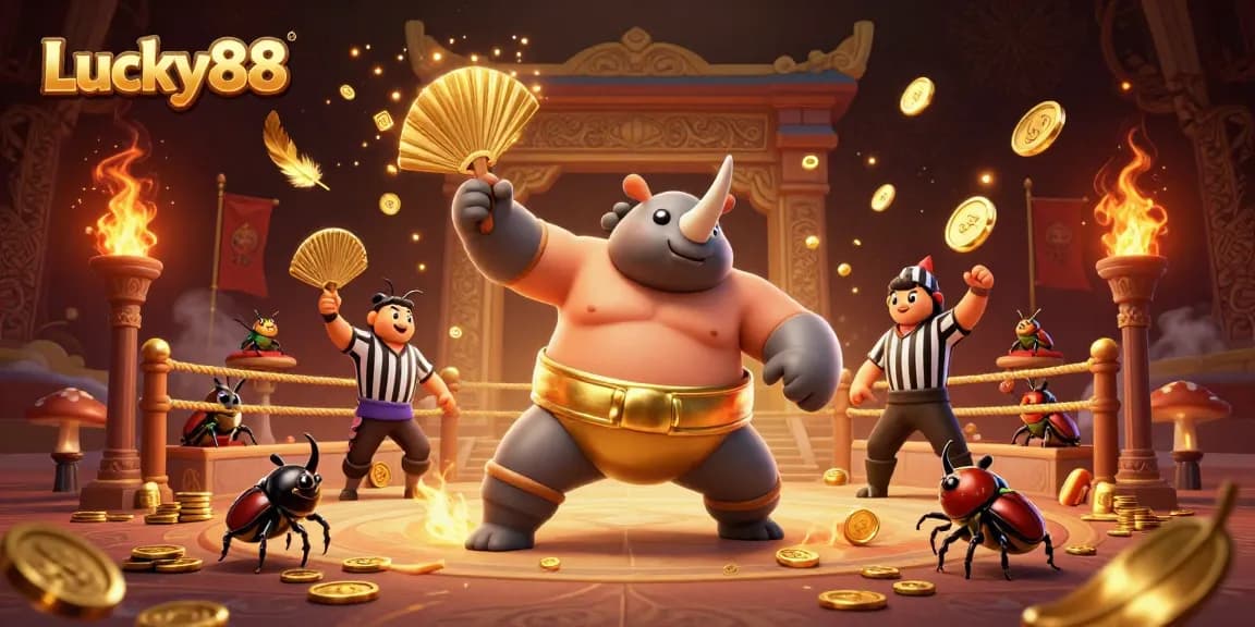 Experience the thrilling gameplay of Lucky88 with vibrant 3D illustrations and gold coin rush.