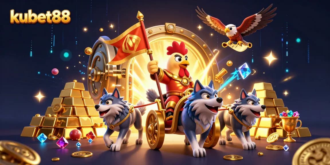 Engage in exciting games at kubet88 through the adventure of a rooster warlord and mythical treasures.