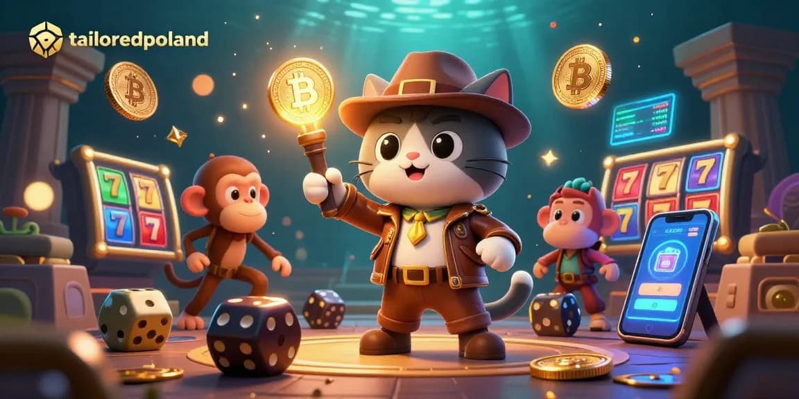 Engage with tailoredpoland's immersive casino adventure featuring a skilled explorer and vibrant gambling artifacts.