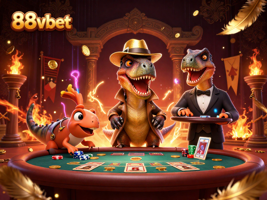 Experience thrilling action at 88vbet blackjack, with a whimsical velociraptor and exciting gaming elements.