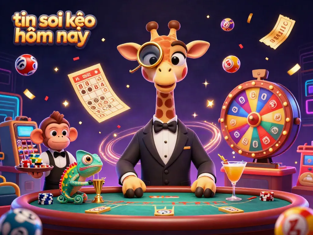 Experience thrills with tin soi kèo hôm nay as a 3D giraffe high-roller at a glamorous poker table.