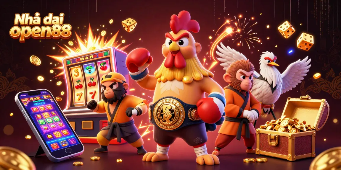 Engage in thrilling gameplay at Nhà cái open88 with dynamic casino elements and vibrant characters.