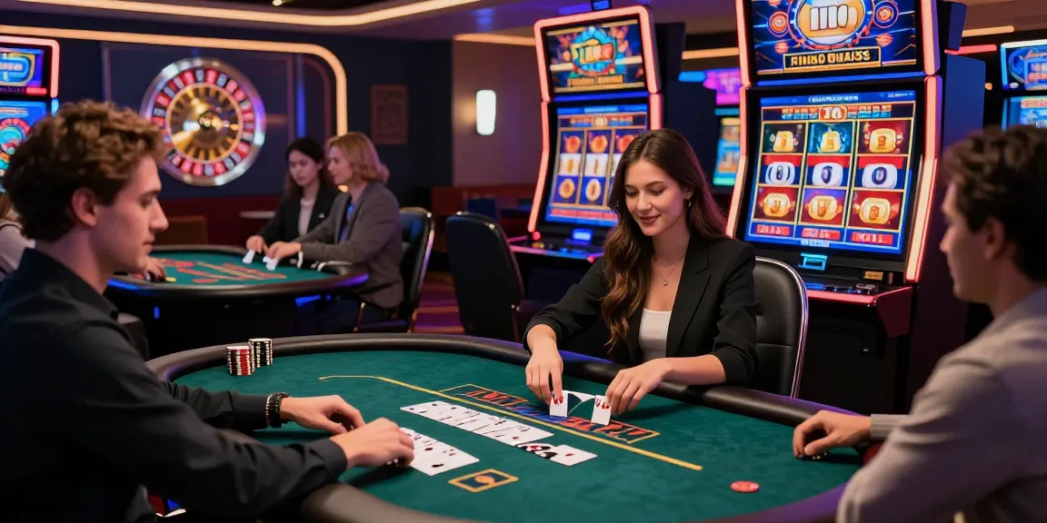 Engaging scene at happyluke online casino with diverse players enjoying poker, slots, and live dealer games in a modern virtual setting.
