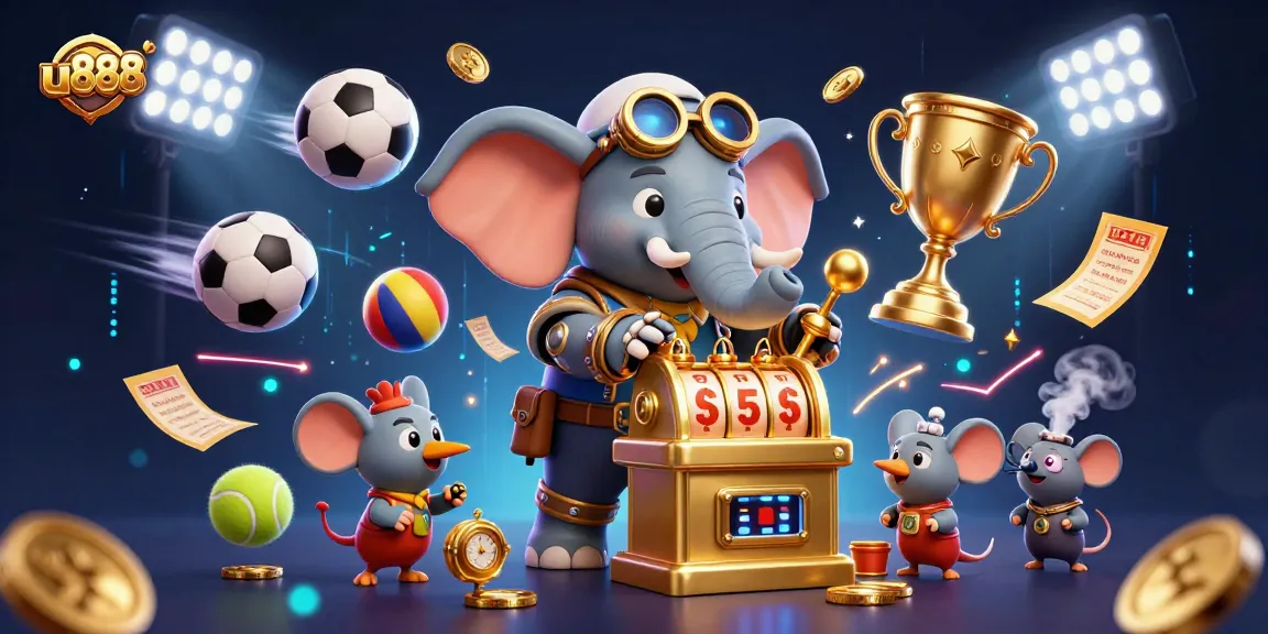 Experience the exciting gaming journey of u888 with steampunk characters, dynamic symbols, and rich casino elements.