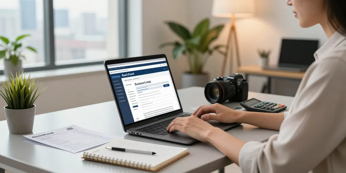 A professional in a financial services office exploring options for a bad credit $200 loan online.