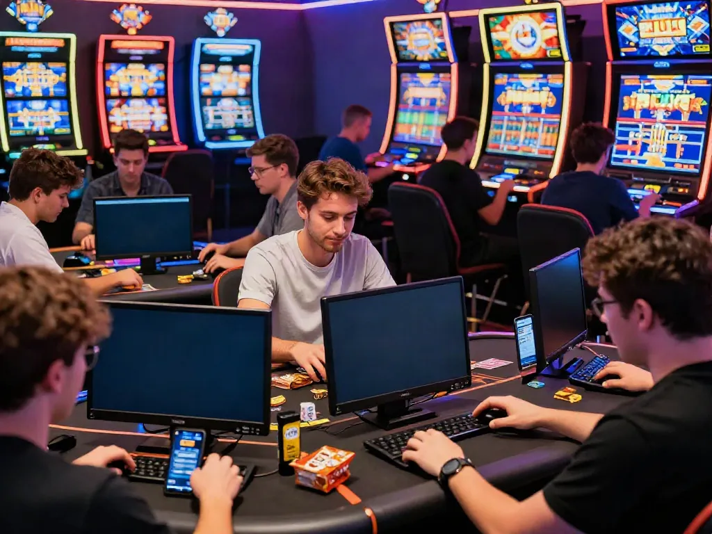 Engaged players enjoying an exciting online gaming session at DA88.