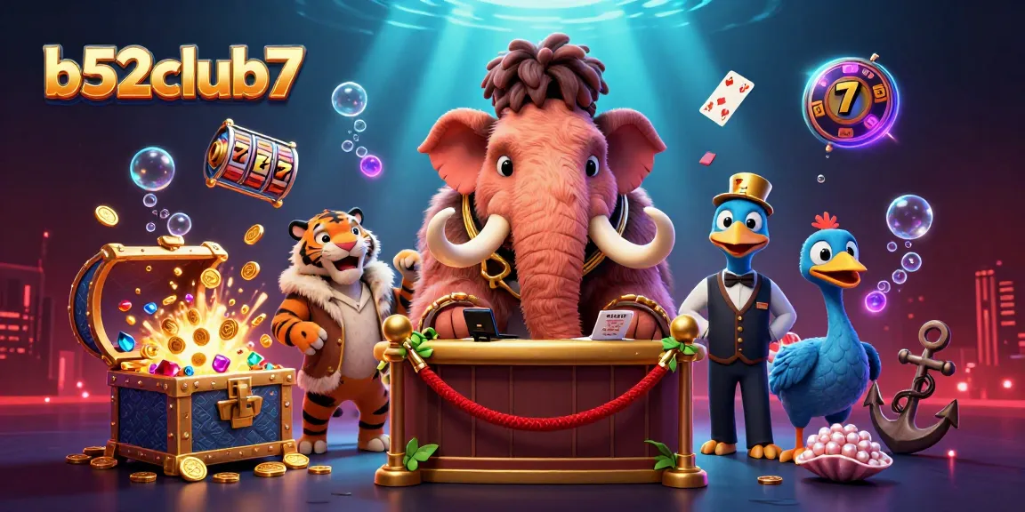 Experience thrilling gameplay at b52club7 with an exciting casino scene featuring unique characters.