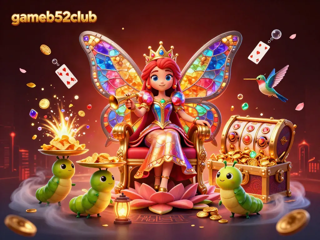 Play and win at gameb52club with vibrant casino graphics and lively characters.