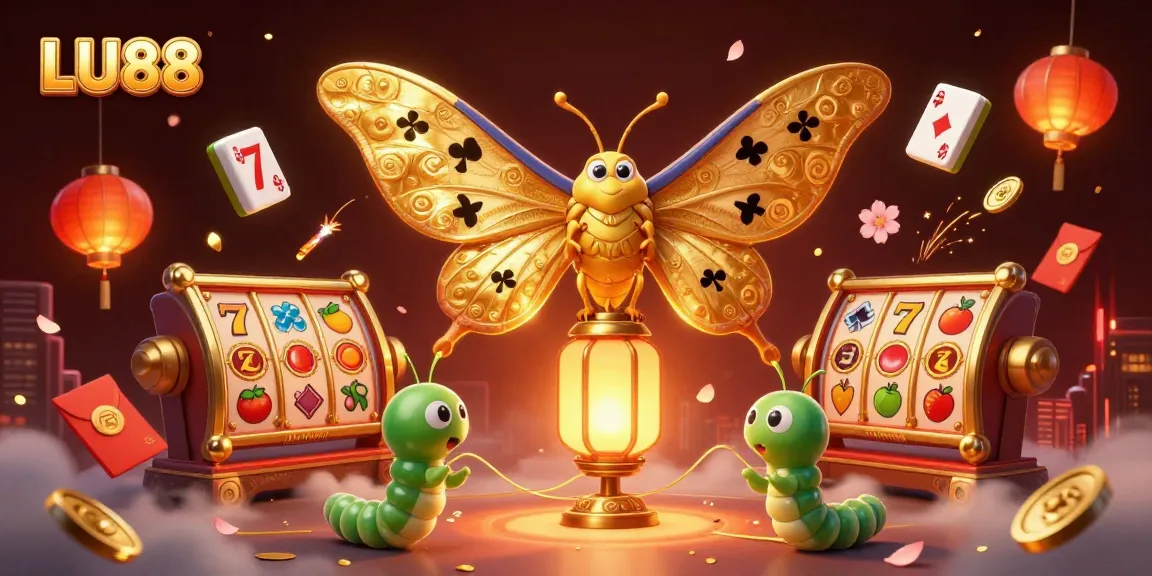LU88 immerses players in vibrant slot gaming with a rich, colorful scene full of casino elements.