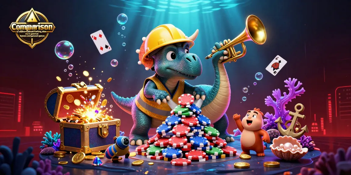 Experience the comparison of offshore football betting sites not on gamstop with bonuses and payment options in this vibrant 3D scene featuring joyful cartoon dinosaurs.