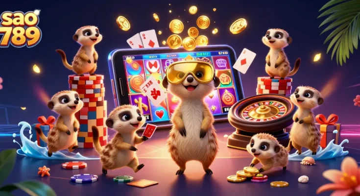 Sao 789 takes a thrilling turn with meerkats running a vibrant casino, bringing excitement to online gaming.