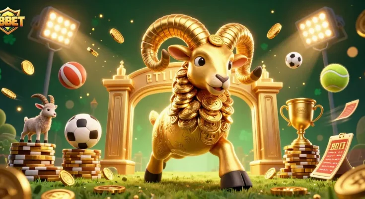 Experience thrilling gameplay at F8BET with golden ram heralding exciting bets and wins.