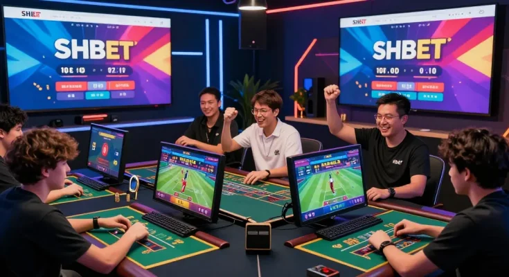Engaged players experiencing dynamic online gaming at https://shbet.cruises/ with vibrant visuals showcasing excitement and promotions.