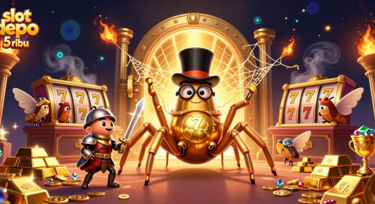 Spin the reels at slot depo 5 ribu's vibrant casino filled with treasures and excitement.